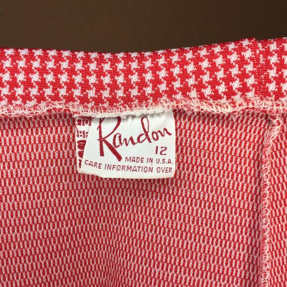 vintage 70s red and cream flared disco pants - Picture 9 of 9